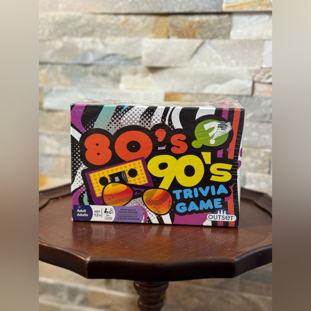 80's 90's Trivia Game Retro Pop Culture Cards Family Music TV Sports Movies Kids